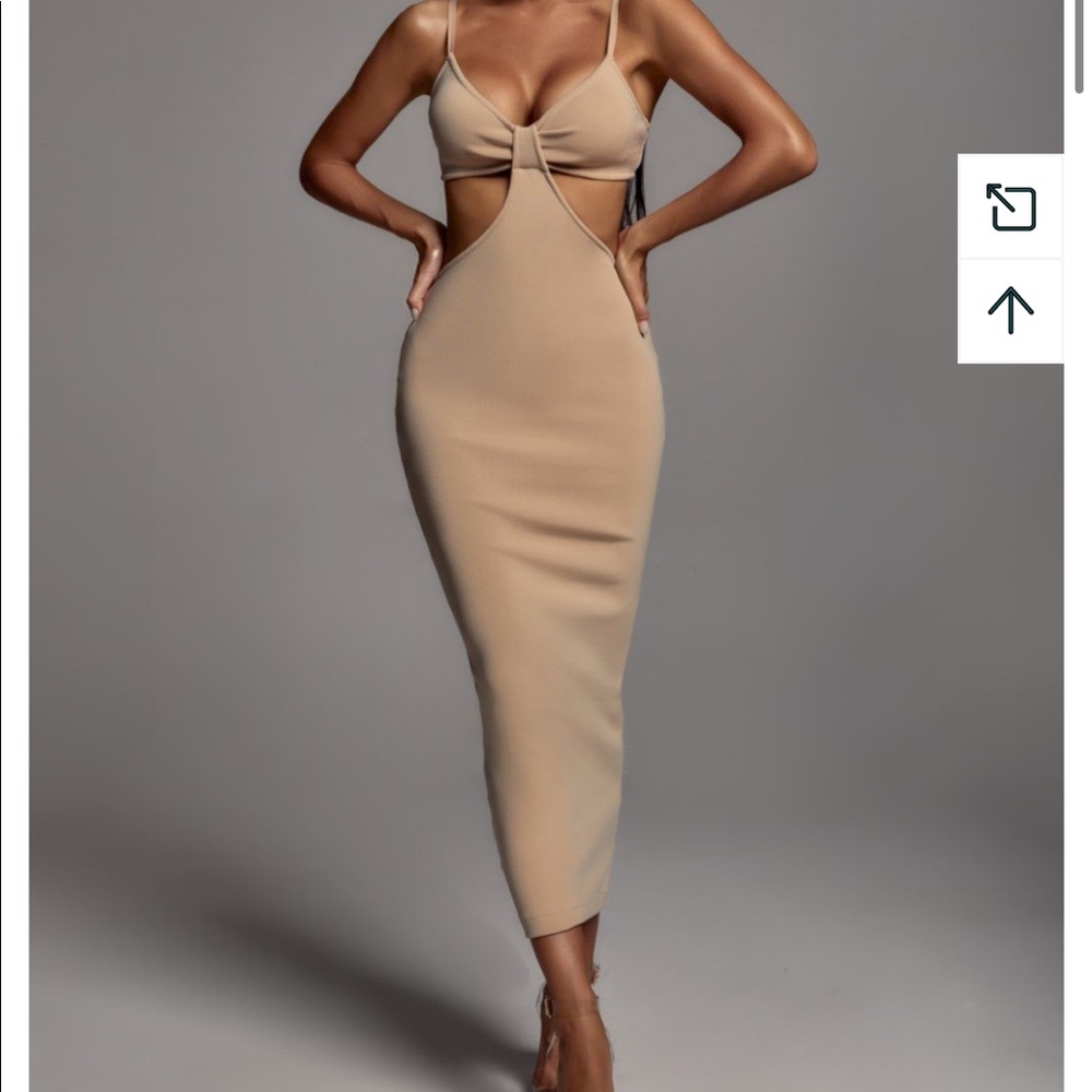 Nude maxi dress